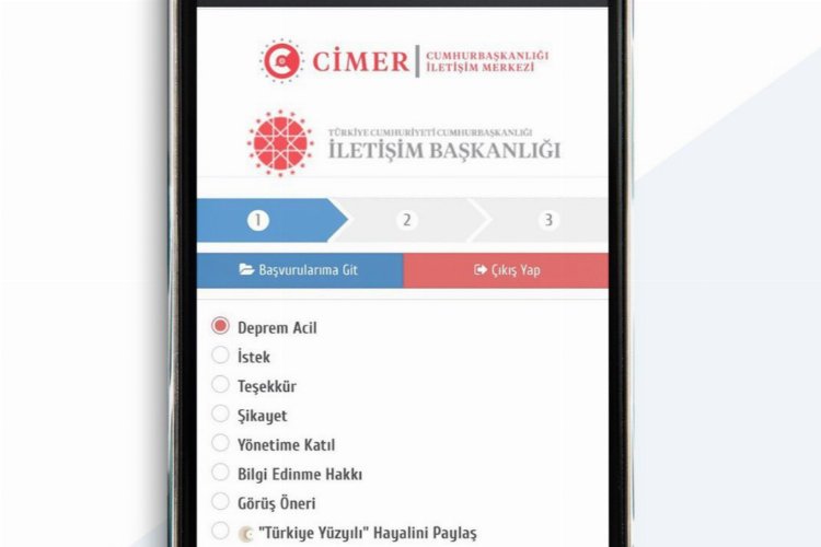 CİMER'de 'Deprem Acil' kullanıma açıldı