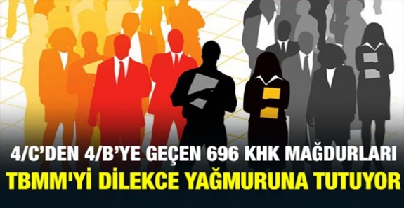 4/C'den 4/B'ye geçen 696 KHK mağdurları TBMM'yi dilekçe yağmuruna tutuyor