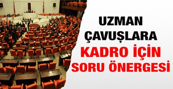 Uzman çavuşlara kadro için 8 maddelik önerge