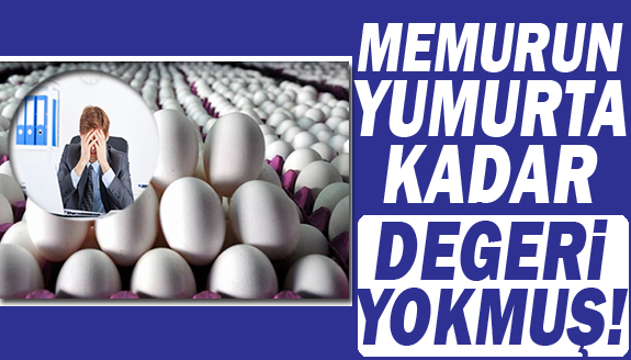 Memurun yumurta kadar değeri yokmuş!