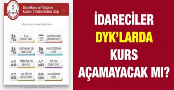 ajanskamu.net- Destekleme ve yetiştirme kurslarında idareciler kurs açamayacak mı?