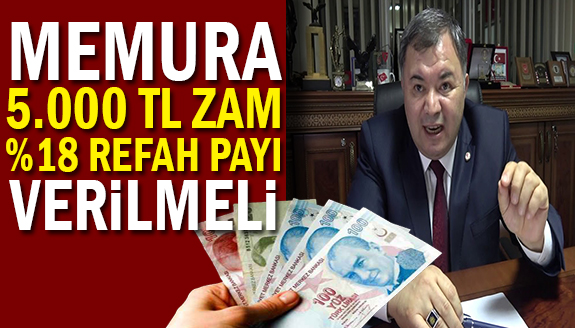 Memura 5.000 TL seyyanen zam ve yüzde 18 refah payı verilmeli!