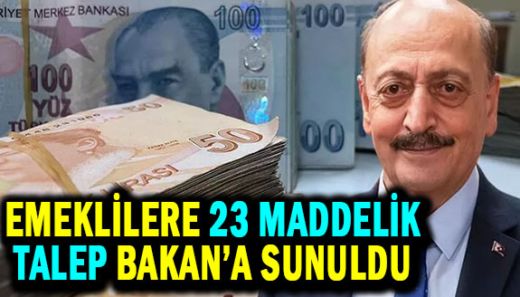 Emeklilerin 23 maddelik talebi Bakan'a sunuldu