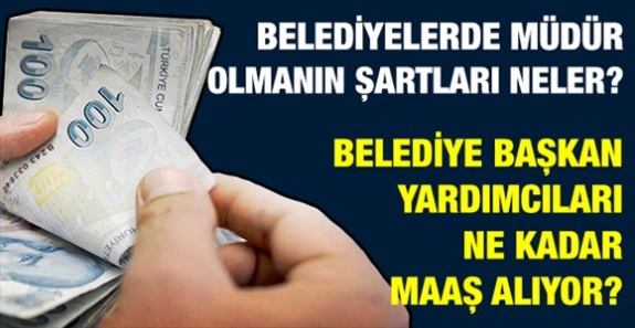 2019 Yılı Nüfuslara Göre Belediye Başkan Yardımcıları Ne Kadar Maaş Alacak? Belediyelere Müdür ve Şube Müdürü Atanma Şartları Neler?