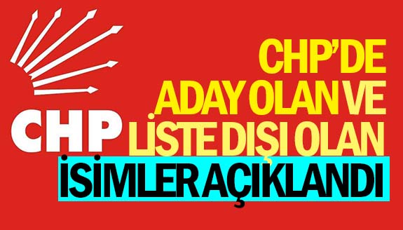 CHP'de aday olan ve liste dışı kalan isimler belli oldu