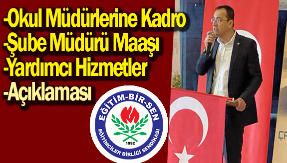 Okul müdürlerine kadro, şube müdürü maaşı ve yardımcı hizmetler açıklaması