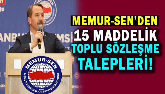 Ali Yalçın'dan 15 maddelik toplu sözleşme açıklaması! Seyyanen zam, 3600 ek gösterge, yardımcı hizmetler