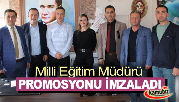 Milli eğitim müdürü, İş bankası ile promosyon anlaşmasını imzaladı!