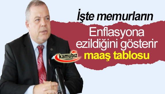 İşte memurların enflasyona ezildiğini gösterir maaş tablosu!