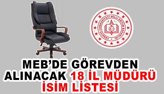 MEB'de Bayram Sonra Görevden Alınacak 18 İl Müdürü Listesi Açıklandı