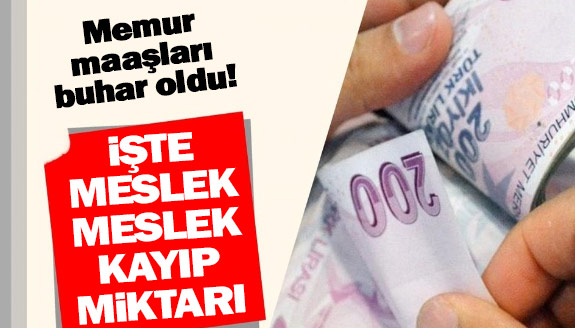 Memur maaşları buhar oldu! İşte unvanlarına göre kayıp miktarı