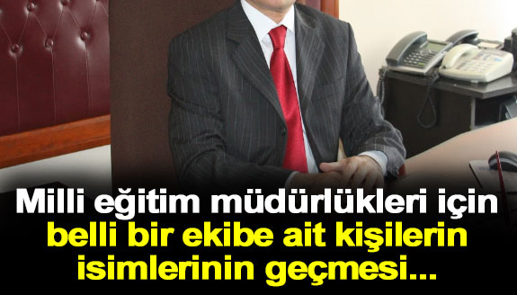 Milli eğitim müdürlükleri için belli bir ekibe ait kişilerin isimlerinin geçmesi...