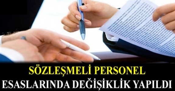 Sözleşmeli Personel Çalıştırılmasına İlişkin Esaslar 3 Mayıs 2019 Resmi Gazetede Değişti