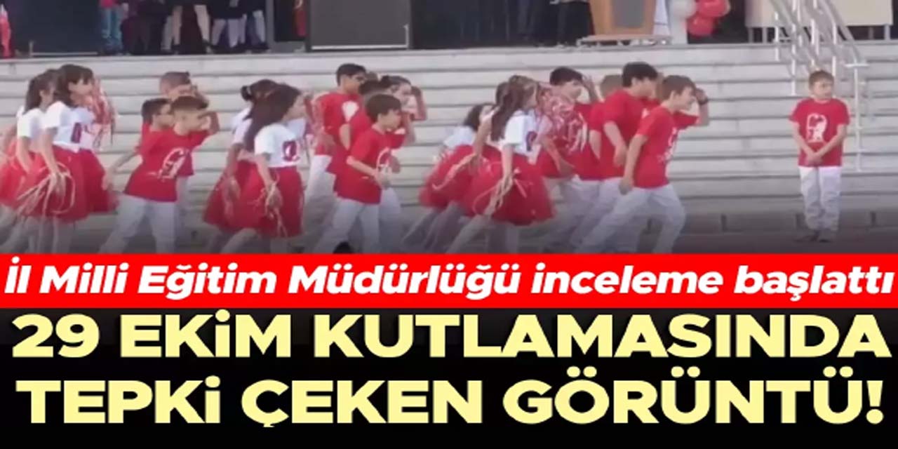 29 Ekim'de tepki çeken görüntü! Milli Eğitim  Müdürü soruşturma başlattı