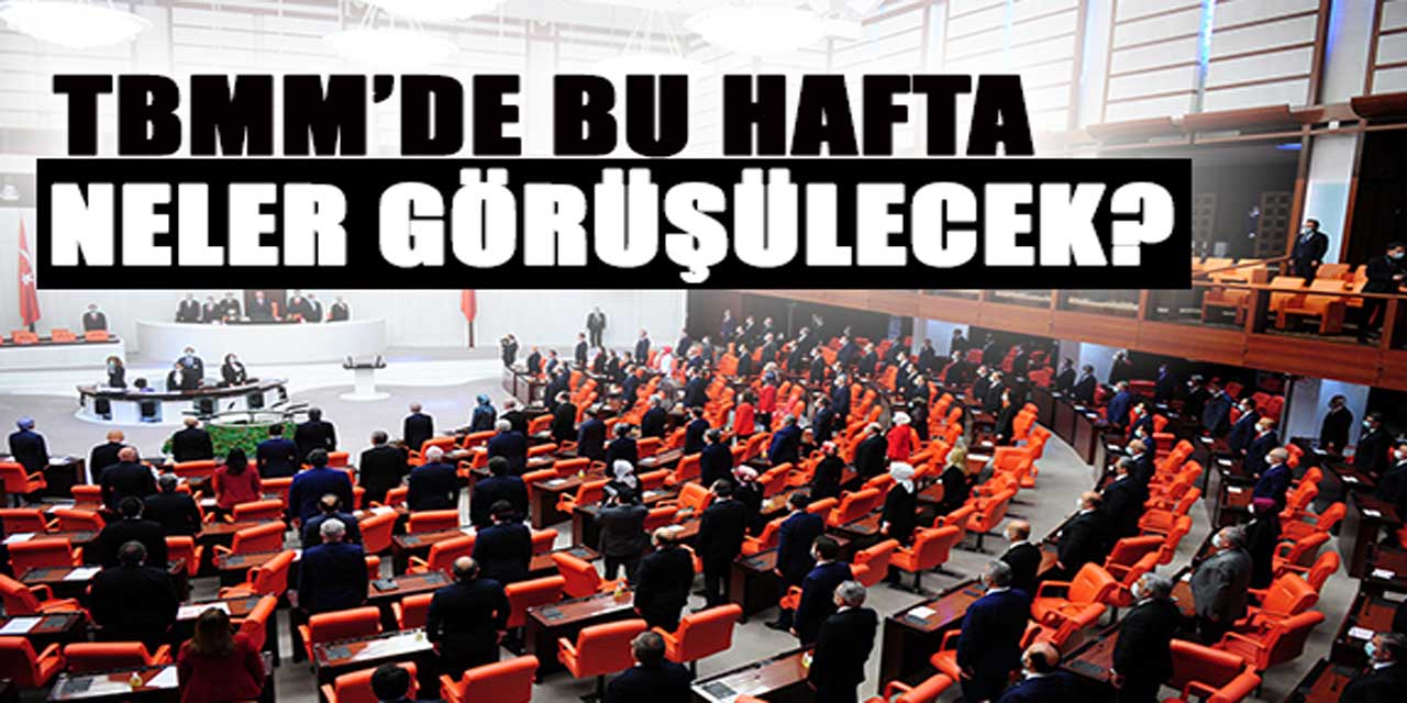 TBMM'de Haftanın Gündemi Belli Oldu!