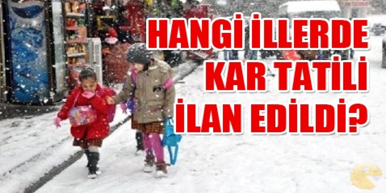 Yarın okulların kar nedeniyle tatil edildiği il listesi açıklandı 17 Ocak Çarşamba.