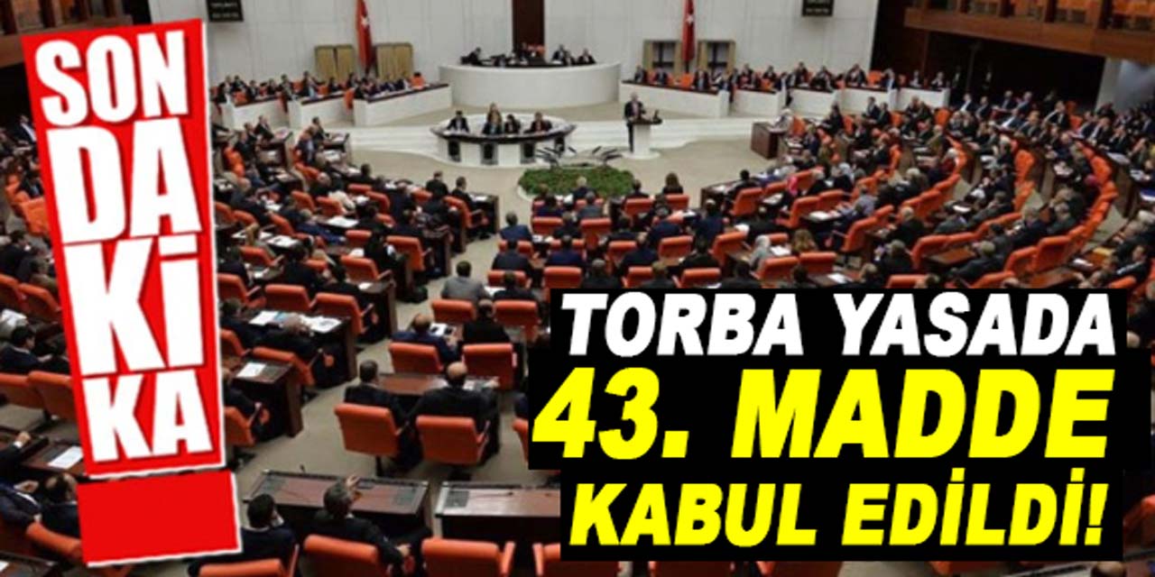 Torba yasada 43 madde kabul edildi: İşte TBMM'den geçen maddeler...