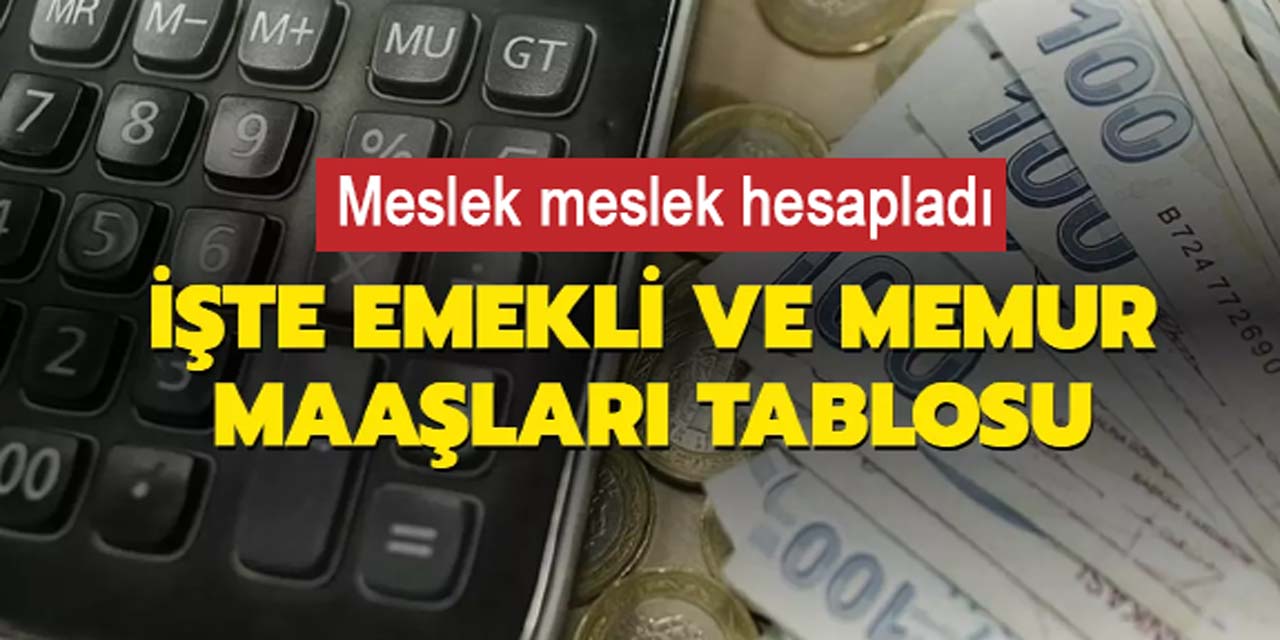 Takvim Gazetesi meslek meslek hesapladı! İşte memur ve emekli zamlı maaş tablosu