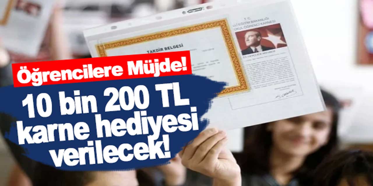 Takdir ve teşekkür alan öğrencilere 10 bin 201 TL hediye