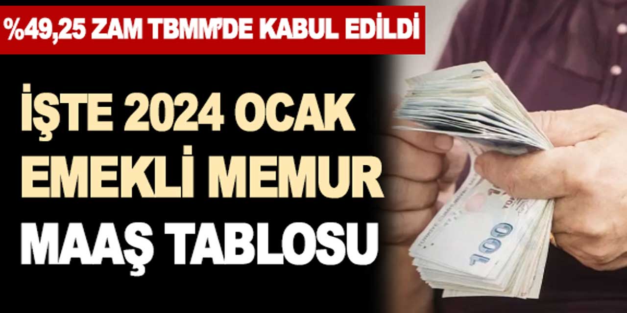 Yüzde 49,25 zam Meclis'te kabul edildi: Kalem kalem emekli memur maaşları hesaplandı