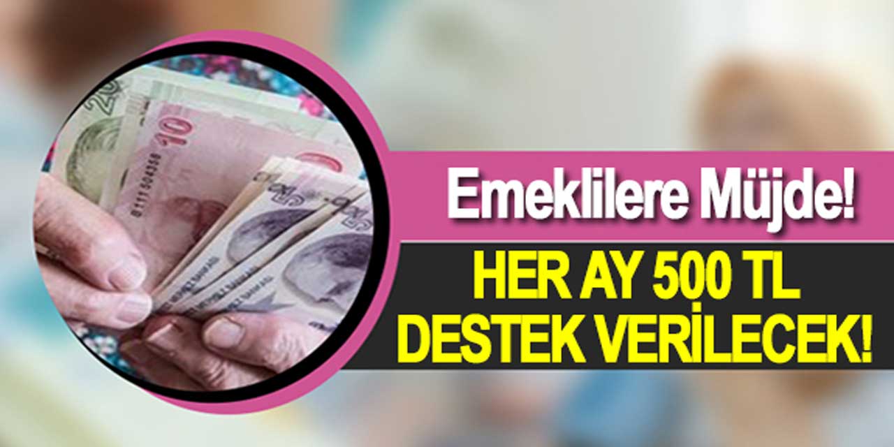 Emeklilere MÜJDE! Resmi açıklama geldi: Her ay 500 TL'lik destek onaylandı!