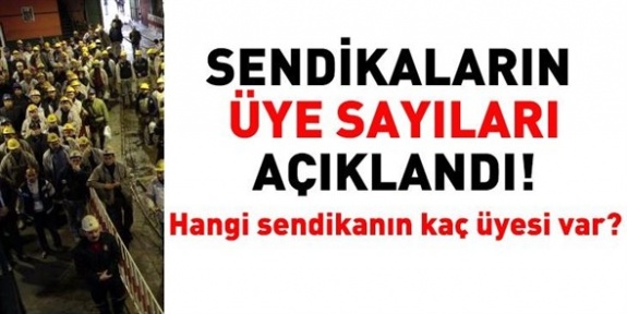 İşçi sendikalarına ait 2019 Temmuz üye sayıları Resmi Gazete'de açıklandı