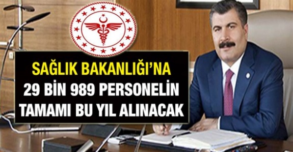 Sağlık Bakanı'ndan Kasım ayına kadar KPSS ile 29 bin 989 personel alım müjdesi