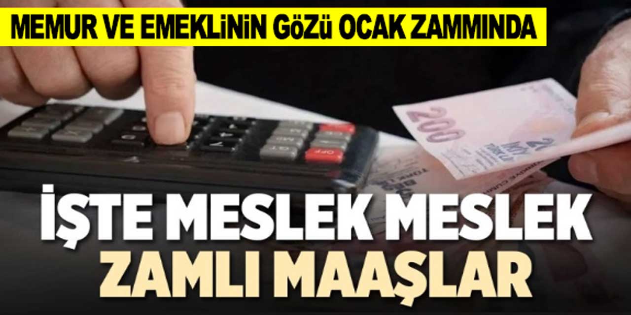 2025 OCAK MEMUR ZAMMI MAAŞ HESAPLAMA TABLOSU: Ünvanlarına göre memur maaşı ne kadar olacak?