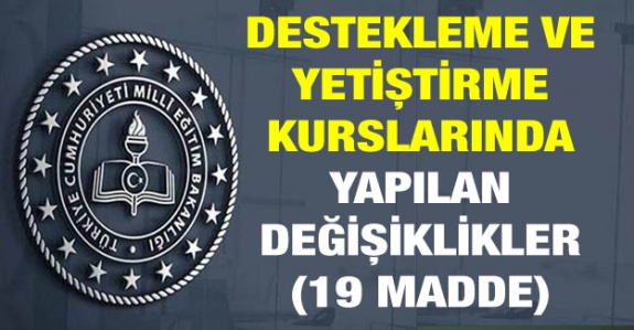 İşte 2019 DYK Destekleme ve Yetiştirme Kurslarında Yapılan Değişiklikler? (19 Madde)