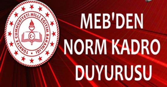 MEB'den norm kadro veri girişi için duyuru (2019 ekim )