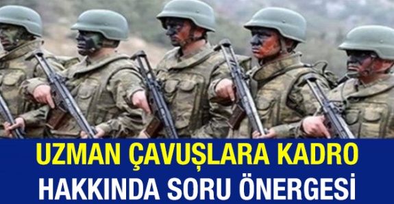 Uzman çavuşlara kadro soru önergesi oldu