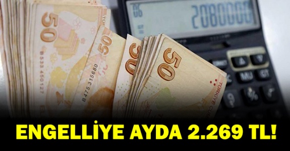 Engelliye Ocak'ta 2 bin 269 TL maaş