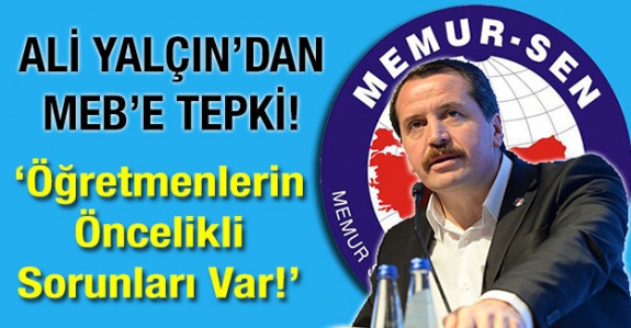 Ali Yalçın'dan MEB'e önlük tepkisi! Öğretmenlerin öncelikli sorunları var!