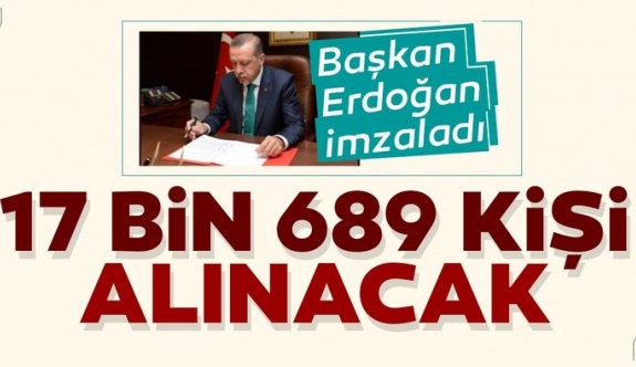 Cumhurbaşkanı 17 bin 689 sağlık personel alımını onayladı