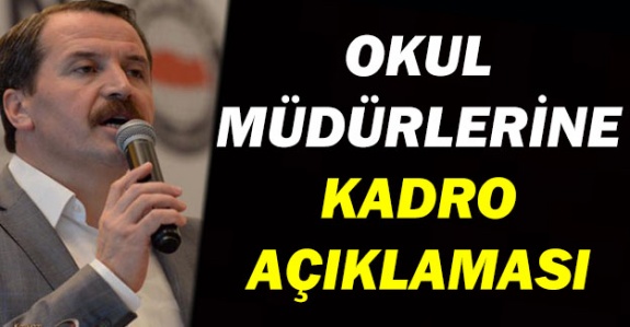 Ali Yalçın'dan okul müdürlerine kadro ve meslek kanunu açıklaması