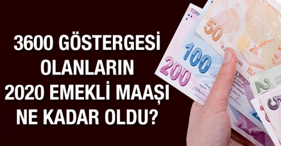 3600 ek göstergesi olan memurların 2020 yılı emekli maaşı ne kadar olacak?