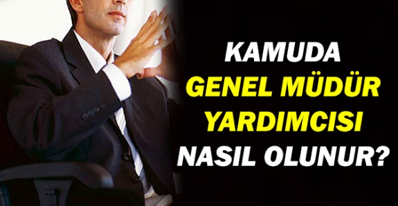 Kamuda Genel Müdür Yardımcısı Nasıl Olunur?