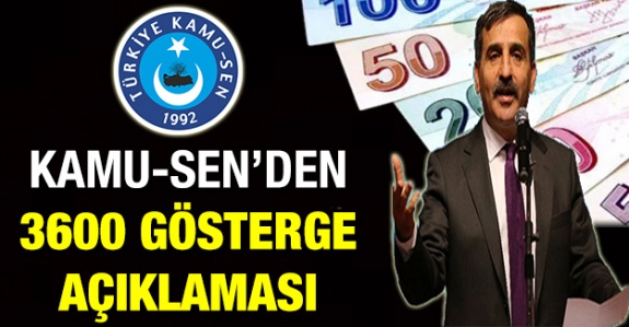 Türkiye Kamu- Sen'den 3600 ek gösterge açıklaması