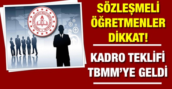 Sözleşmeli öğretmenlere kadro için kanun teklifi verildi (Şubat 2020)