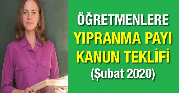 MHP'den öğretmenlere yıpranma payı kanun teklifi