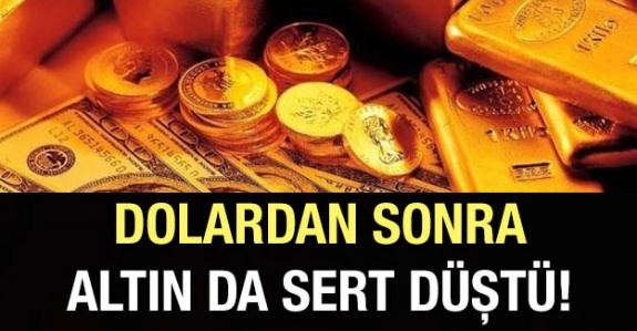 Dolardan sonra altın da sert düştü