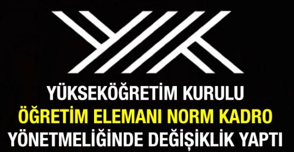 YÖK Öğretim Elemanı Norm Kadro Yönetmeliğinde Değişiklik Yaptı (28 Nisan 2020)