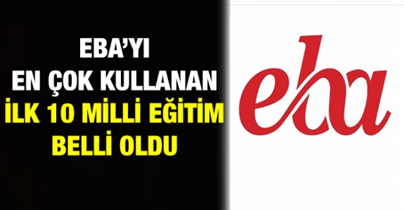 EBA'yı en çok kullanan ilk 10 il milli eğitim müdürlüğü sıralaması açıklandı!