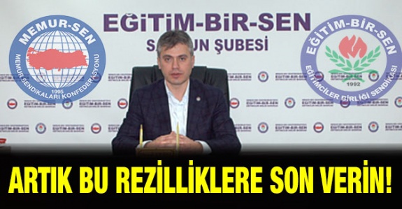 Samsun Milli Eğitim Müfettişlerine, Eğitim Bir-Sen Şube Başkanından Tepki!