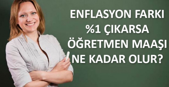 Enflasyon farkı %1 çıkarsa öğretmen maaşı ne kadar olur?