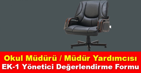 İşte MEB EK-1 Yönetici Değerlendirme Formu