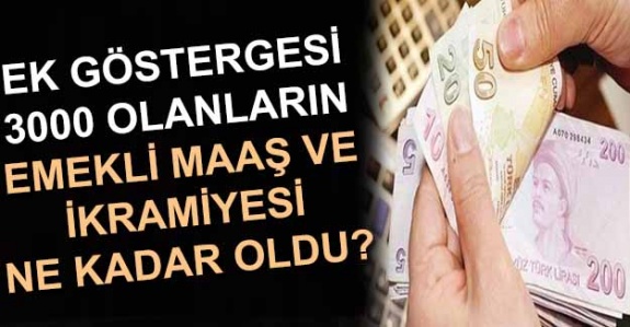 3000 ek göstergeli memurların emekli maaş ve ikramiyesi arttı? (Temmuz 2020 )