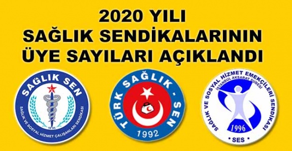 Sağlık Sendikalarının 2020 Yılı Üye Sayıları Açıklandı