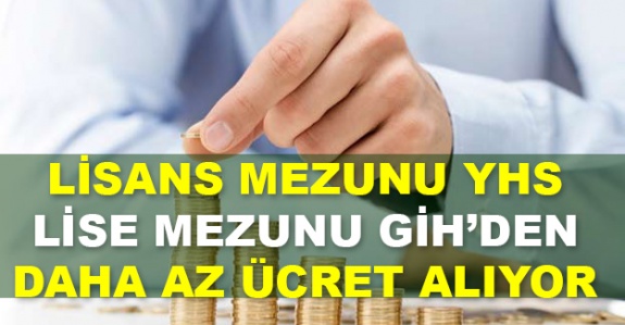 Lisans mezunu YHS çalışanı, lise mezunu GİH personelinden daha az maaş alıyor!