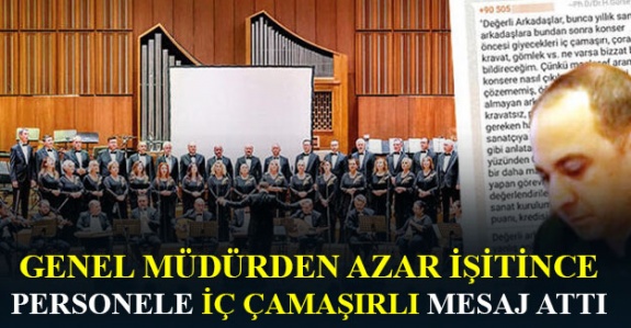 Genel Müdür'den azar işitince personele 'iç çamaşırlı' mesaj attı